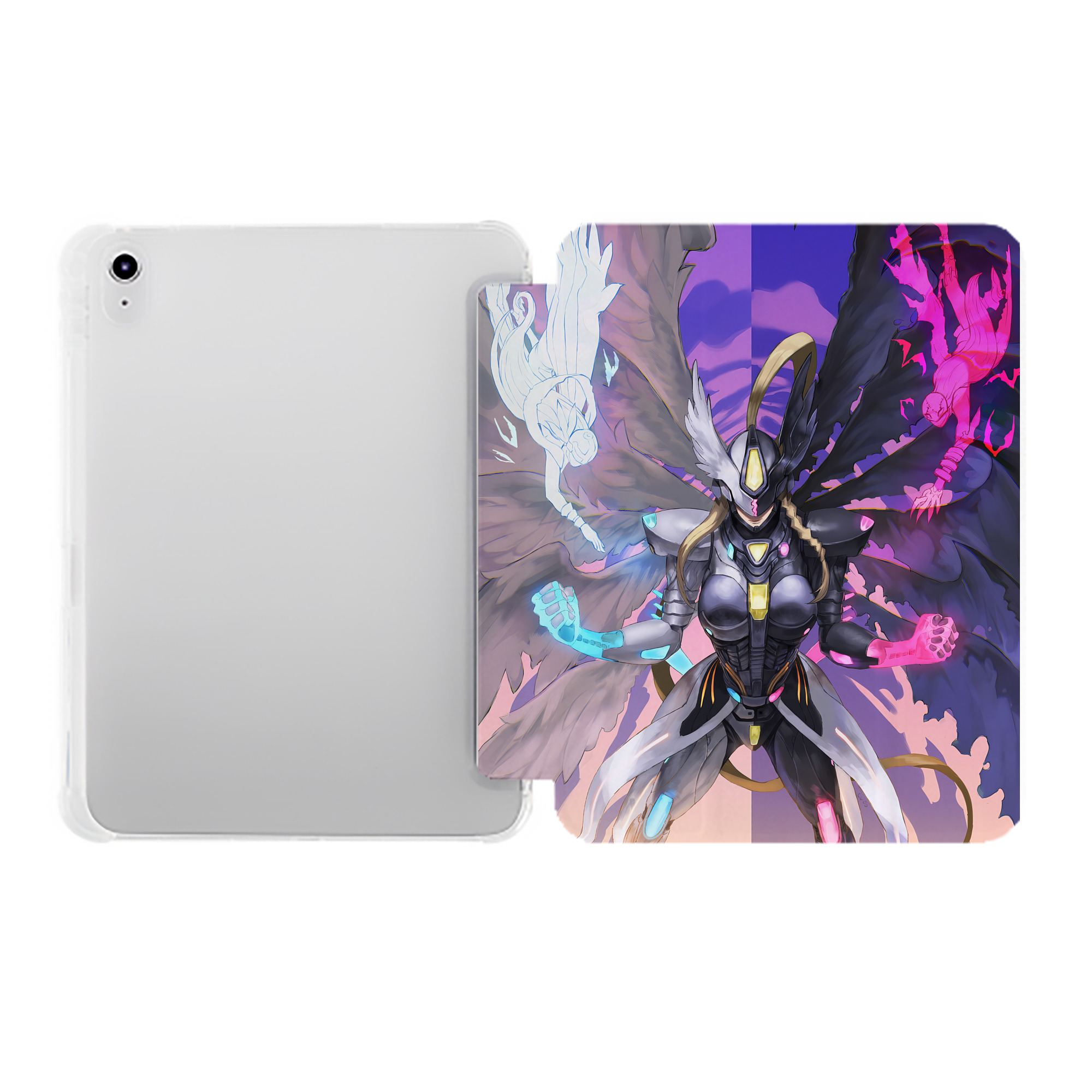 （画像用） Digimon デジタルモンスター/デジモン IPad ケース ペン収納付き 三つ折りスタンド PUレザー×シリコン 対応機種9.5/10.5/10.9インチ